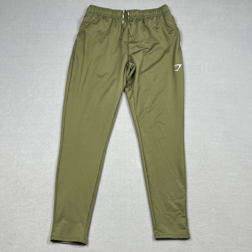 Gymshark Arrival Joggers Olive Green Tapered Athletic Sweatpants Men's L